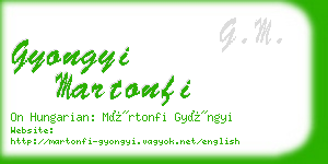 gyongyi martonfi business card